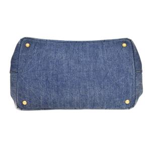 PRADA カナパM デニム ハンドバッグ 2way インディゴ