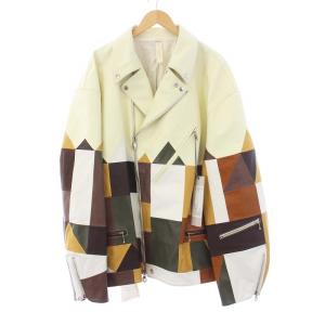 SHINYA KOZUKA SHINYAKOZUKA MASSIVE PAUL LEATHER/Canvas ライダースジャケット