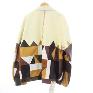 SHINYA KOZUKA SHINYAKOZUKA MASSIVE PAUL LEATHER/Canvas ライダースジャケット