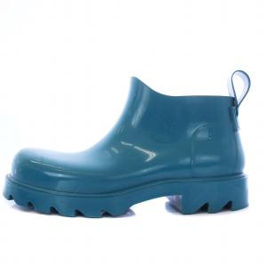レインブーツ ショート ラバー 40 25cm 青 ブルー /KH