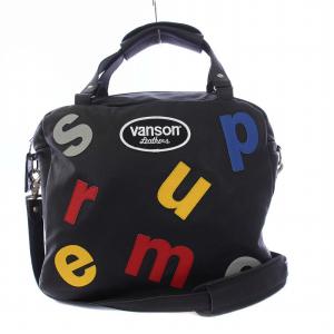 Supreme vanson Leathers Letters Bag ブラック