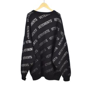 VETEMENT GLITTER MONOGRAM KNITTED JUMPER