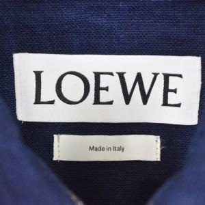 LOEWE 18FW ワークデニムジャケット アナグラム 46 インディゴ 17165142101