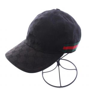 極美品 グッチ GG柄 キャンバスベースボールキャップ S シェリーライン GUCCI グッチ ベースボールキャップ GGキャンバス シェリー