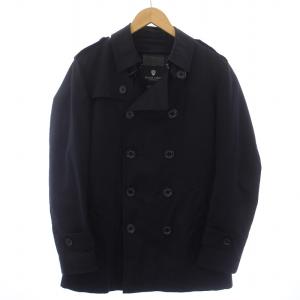 BLACK LABEL CRESTBRIDGE トレンチコート ショート丈 チェック柄ライナー付き M 黒 ブラック 51F08-407-09