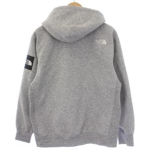 THE NORTH FACE SquareLogoHoodie パーカー スウェット トレーナー プルオーバー 長袖 ロゴ 裏起毛 L グレー NT62235