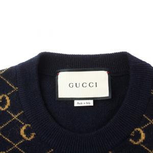 GUCCI GG柄 ニット ウールアルパカ S ネイビー