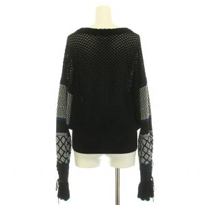 Mame Kurogouchi 19AW カーディガン メッシュ 1 ブラック MM19AW-KN721