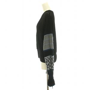 Mame Kurogouchi 19AW カーディガン メッシュ 1 ブラック MM19AW-KN721