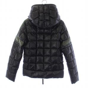 DUVETICA MERMERO ダウンジャケット バイカラー アウター 44 黒 ブラック カーキ