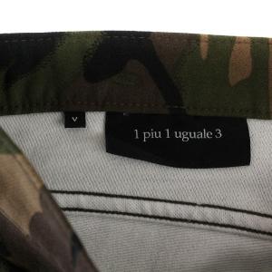 1PIU1UGUALE3 ロングパンツ ボタンフライ カモフラ 迷彩 V L カーキ MRP021