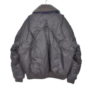 LOUIS VUITTON ムートンカラー フライトジャケット 48 グレー HIB08WRSL