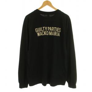 WACKO MARIA BUDSPOOL 舐達磨 Tシャツ カットソー 刺繍 長袖 クルーネック M 黒 ブラック