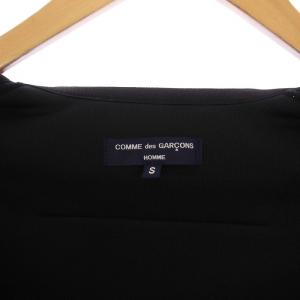 COMME des GARCONS HOMME ノーカラーフリースジャケット ボア ブルゾン S 黒 HH-T019 /KH