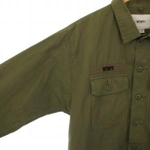 WTAPS BUDS LS SHIRT.COTTON.RIPSTOP ミリタリーシャツ 長袖 X02 カーキ 192BRDT-SHM02