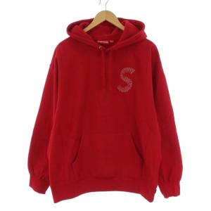 S logo Hoodie Red 裏起毛 L レッド