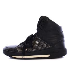 Black Studded Leather High Top Sneakers ハイカットスニーカー レザー