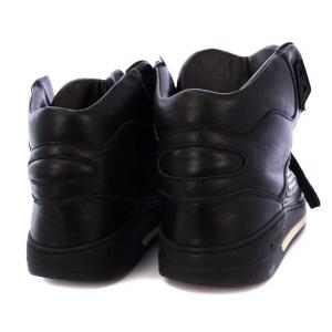 DSQUARED2 Black Studded Leather High Top Sneakers ハイカットスニーカー レザー