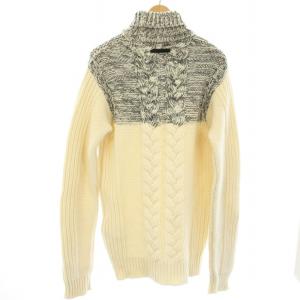 DIESEL BLACK GOLD ニット セーター 長袖 M アイボリー グレー /TK