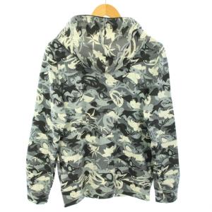 Roen パーカー スカル 迷彩柄 カモフラ ジップアップ 長袖 M グレー