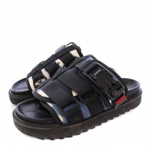 ELITE SANDALS エリートサンダル フラット デニム 00 ブラック /KH AA
