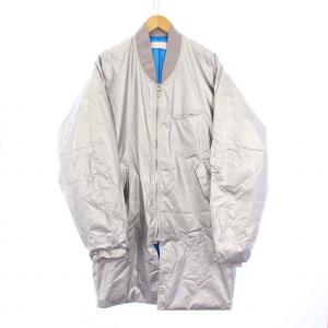 flight coat フライトコート ノーカラー アウター 48 シルバー N1654 /KH AA