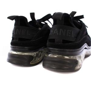 CHANEL ココマークスニーカー クリアマトラッセ 40 ブラック G36300