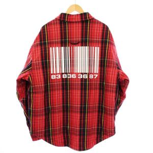 VTMNTS BIG BARCODE FLANNEL SHIRT