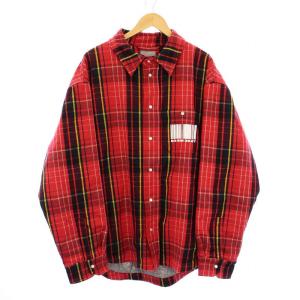 VETEMENT VTMNTS BIG BARCODE FLANNEL SHIRT
