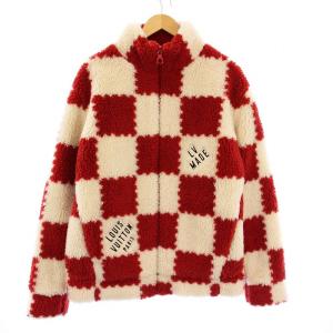 NIGO 22SS オールオーバー ダミエ フリースブルゾン L 赤 白 RM221M