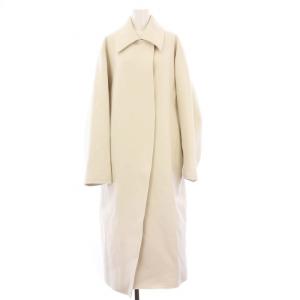 S140メルトンステンカラーコート アウター ロング F ホワイト 11232161203 /KH AA
