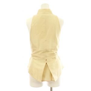 Max Mara pura seta シャツ ノースリーブ スキッパー リボン シルク 40 ベージュ /KU