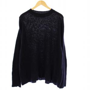 21AW カシミヤクルーネックニット ネイビー U03-06008