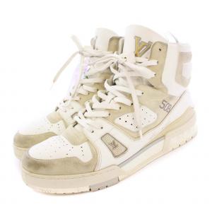 LOUIS VUITTON 20SS LVトレイナー ハイカットスニーカー 7.5 ホワイト 1A7P25