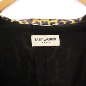 SAINT LAURENT PARIS 16SS Teddy Leopard Print Jacket 42