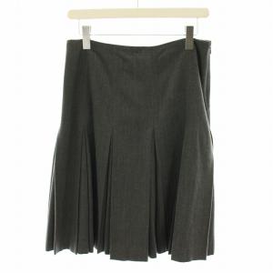 スカート ひざ丈 プリーツ 3f グレー SKRACA3008 /YT