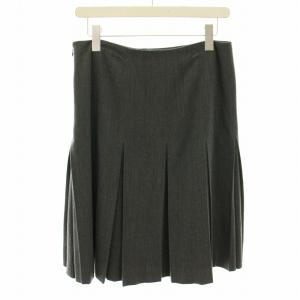 RALPH LAUREN スカート ひざ丈 プリーツ 3f グレー SKRACA3008 /YT