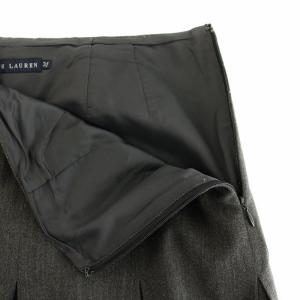 RALPH LAUREN スカート ひざ丈 プリーツ 3f グレー SKRACA3008 /YT