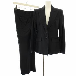 スーツ セットアップ 上下 テーラードジャケット シングル パンツ スラックス ストライプ柄 絹 シルク混