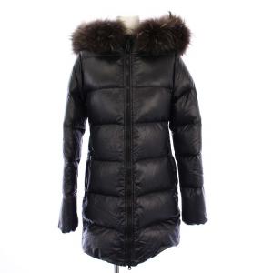 KAPPA カッパ ダウンジャケット アウター フーディ ラクーンファー 38 ブラック /KH