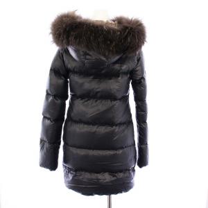 DUVETICA KAPPA カッパ ダウンジャケット アウター フーディ ラクーンファー 38 ブラック /KH