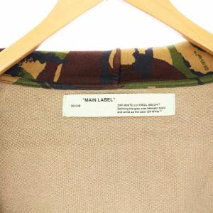 Off-White Diagonal Camouflage Cotton Hoodie カモフラフーディ ジップアップパーカー