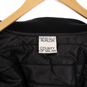 Marcelo Burlon 中綿ジャケット ブルゾン アウター スウェット S ブラック CMEH011F20FLE001 /KH
