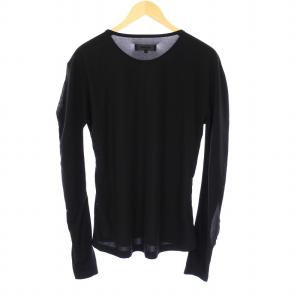 sulvam Tシャツ カットソー 長袖 M ブラック SP-T12-650 /KH AA