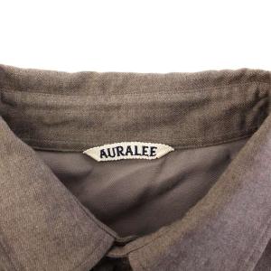 AURALEE 22AW SUPER LIGHT WOOL SHIRTS スーパーライトウールシャツ 長袖 4 グレー