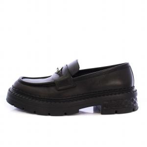 JIMMY CHOO MARLOW DIAMOND/M マーロー ダイヤモンド ローファー 42 ブラック