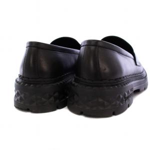 JIMMY CHOO MARLOW DIAMOND/M マーロー ダイヤモンド ローファー 42 ブラック