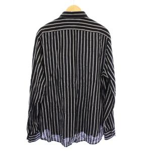 SAINT LAURENT PARIS シャツ 長袖 ストライプ 42 ブラック 564172 Y115V