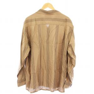 WACKO MARIA STRIPED OPEN COLLAR SHIRT L/S