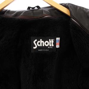 Schott シングルライダースジャケット 40 ブラック
